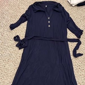 Pink blush navy maternity dress - worn twice